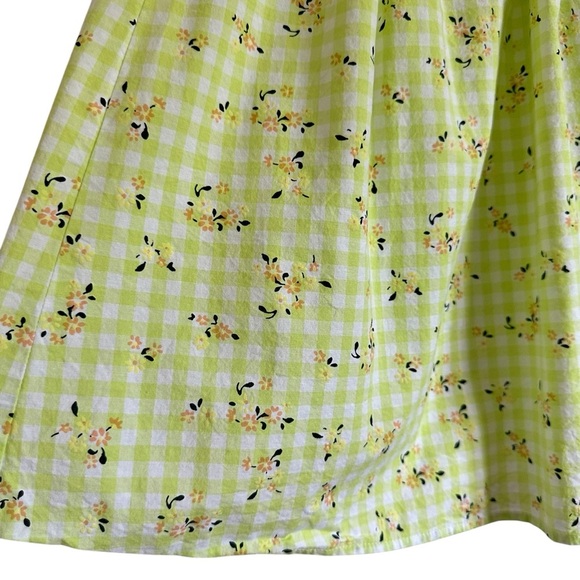 MODCLOTH IMAGINE THE IMPOSSIBLE GREEN GINGHAM SKIRT SIZE 8 - Picture 7 of 13